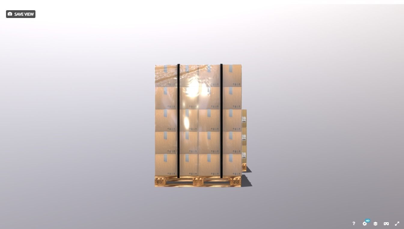 Pallet whit boxes 3D model_10