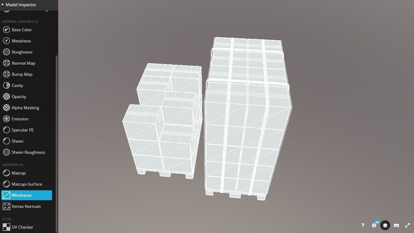 Pallet whit boxes 3D model_4