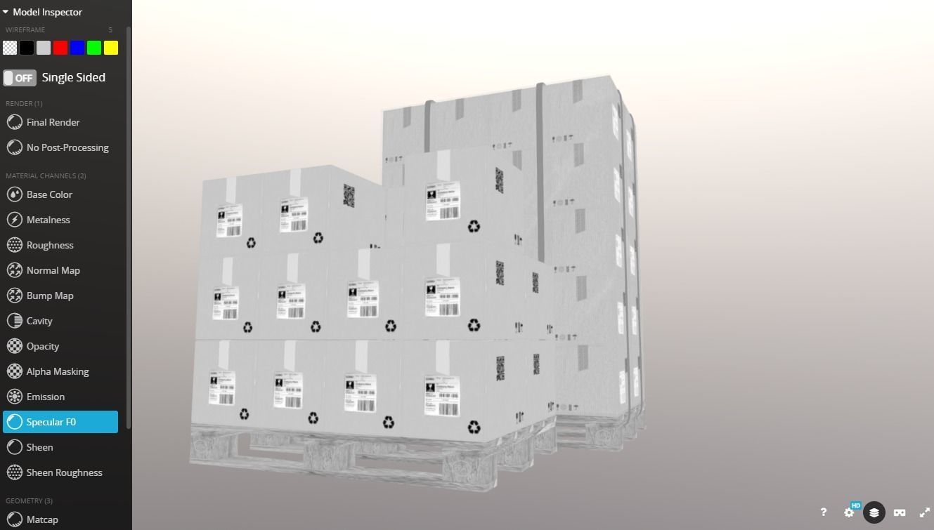 Pallet whit boxes 3D model_24