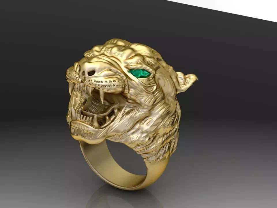 Tiger Ring 3D print model_0