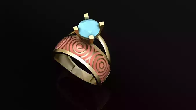 twin ring 3D print model