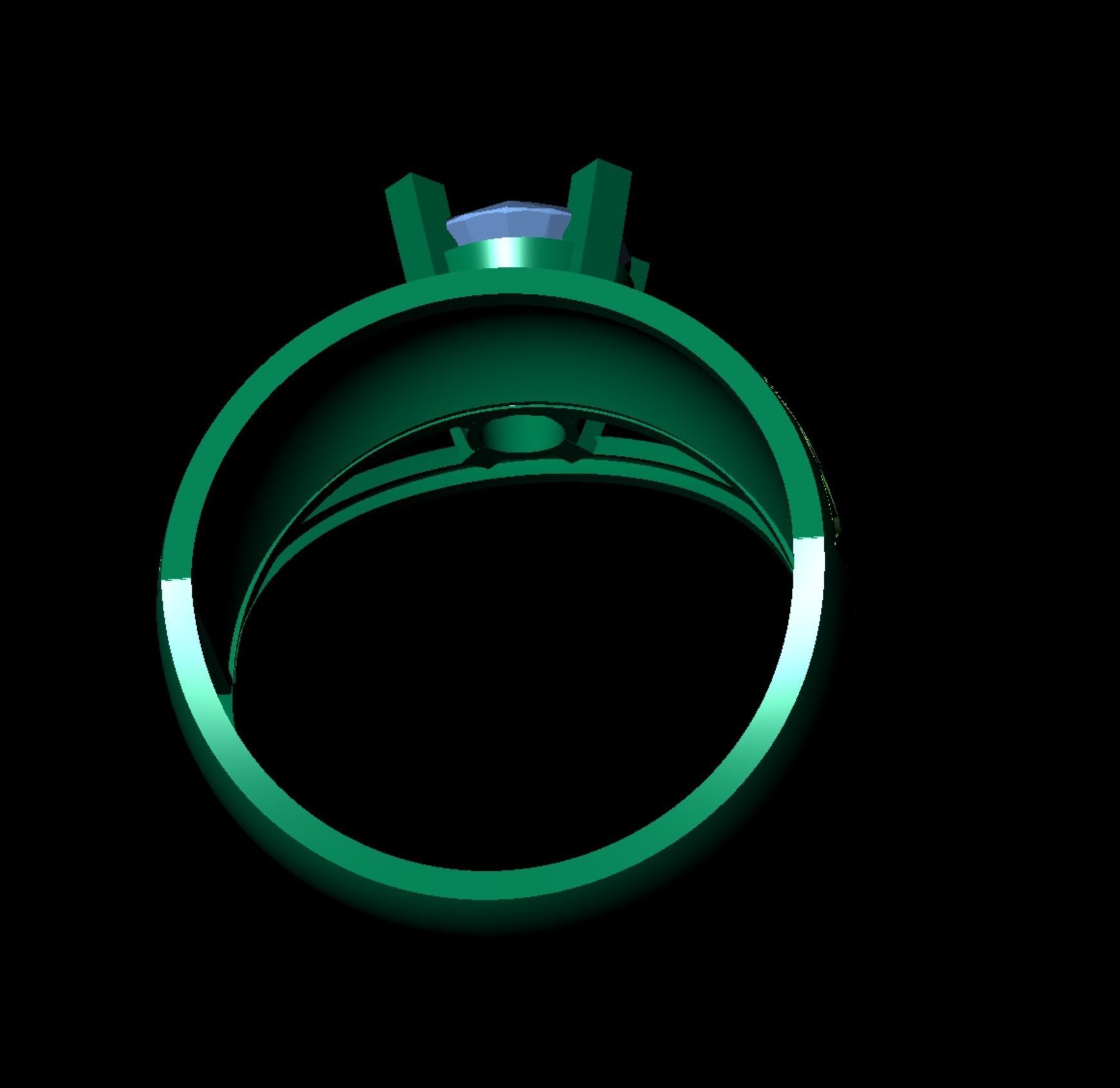 twin ring 3D print model_9