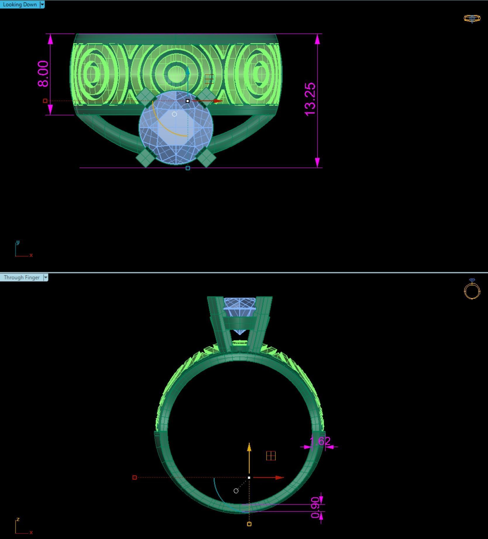 twin ring 3D print model_17