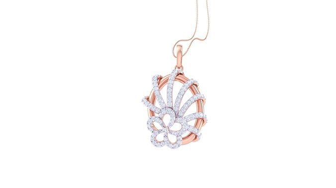 High Jewelry Pendant Earrings Set 3dm stl obj mtl gltf glb 3D print model
