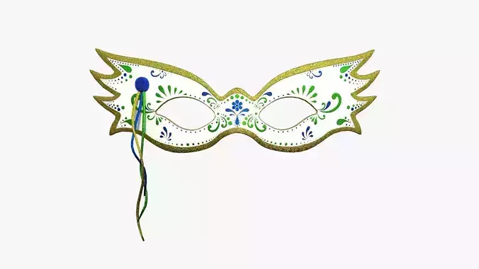 Carnival Mask B03 Brazilian - Costume Character Design Low-poly 3D model