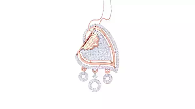 High Jewelry Pendant Earrings Set 3dm stl obj mtl gltf glb