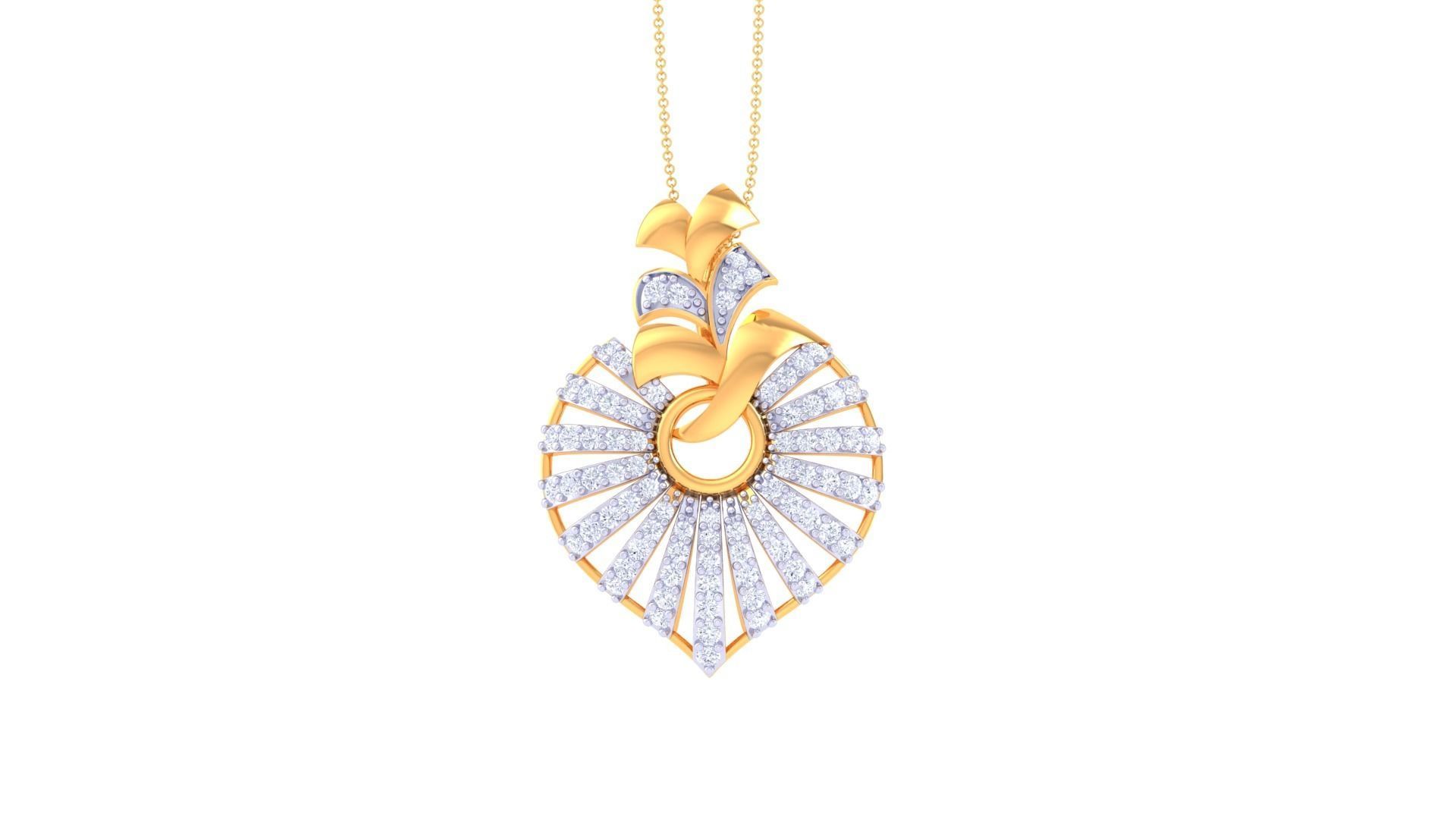 High Jewelry Pendant Earrings Set 3dm stl obj mtl gltf glb 3D print model_19