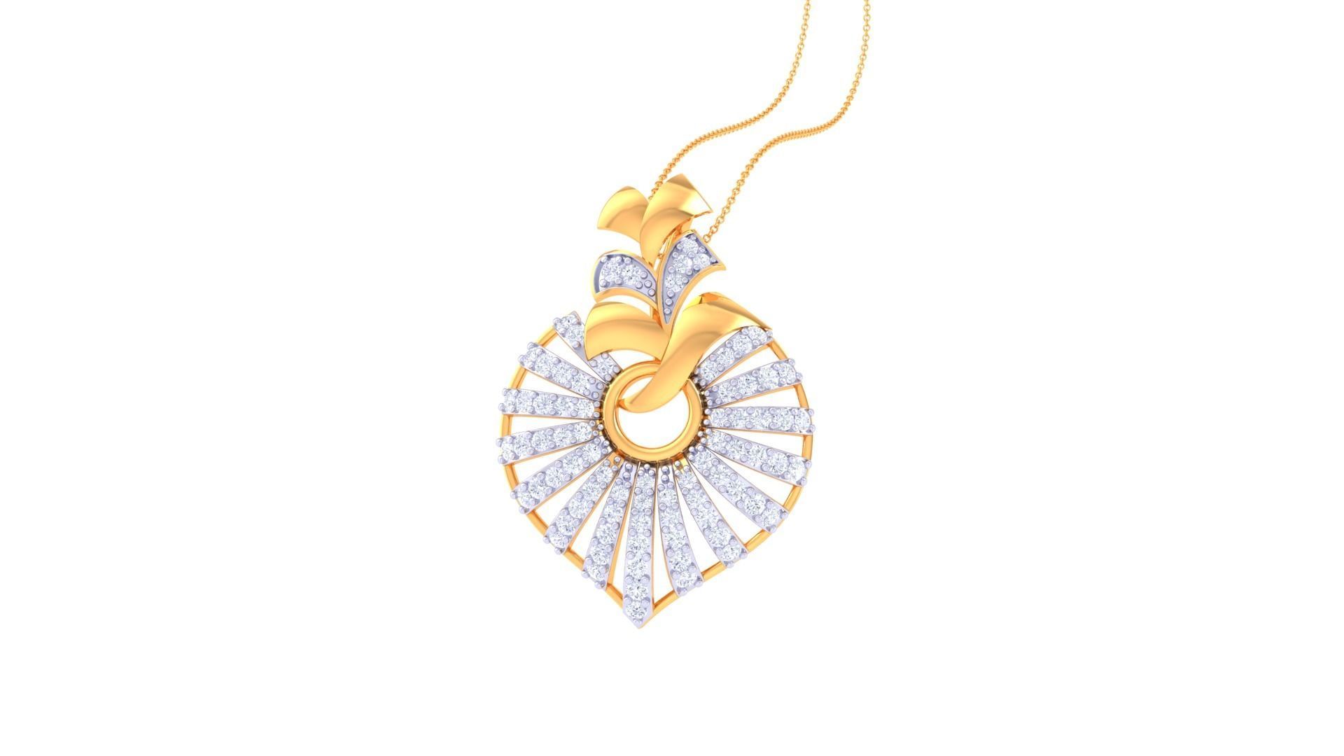 High Jewelry Pendant Earrings Set 3dm stl obj mtl gltf glb 3D print model_16