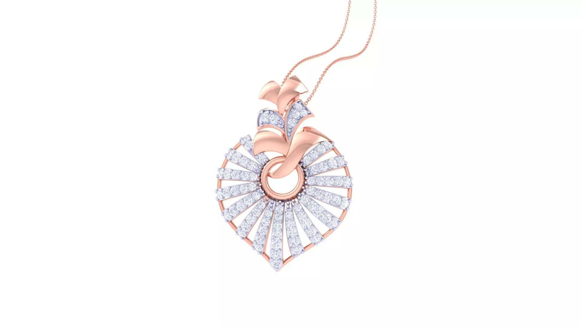 High Jewelry Pendant Earrings Set 3dm stl obj mtl gltf glb 3D print model_0