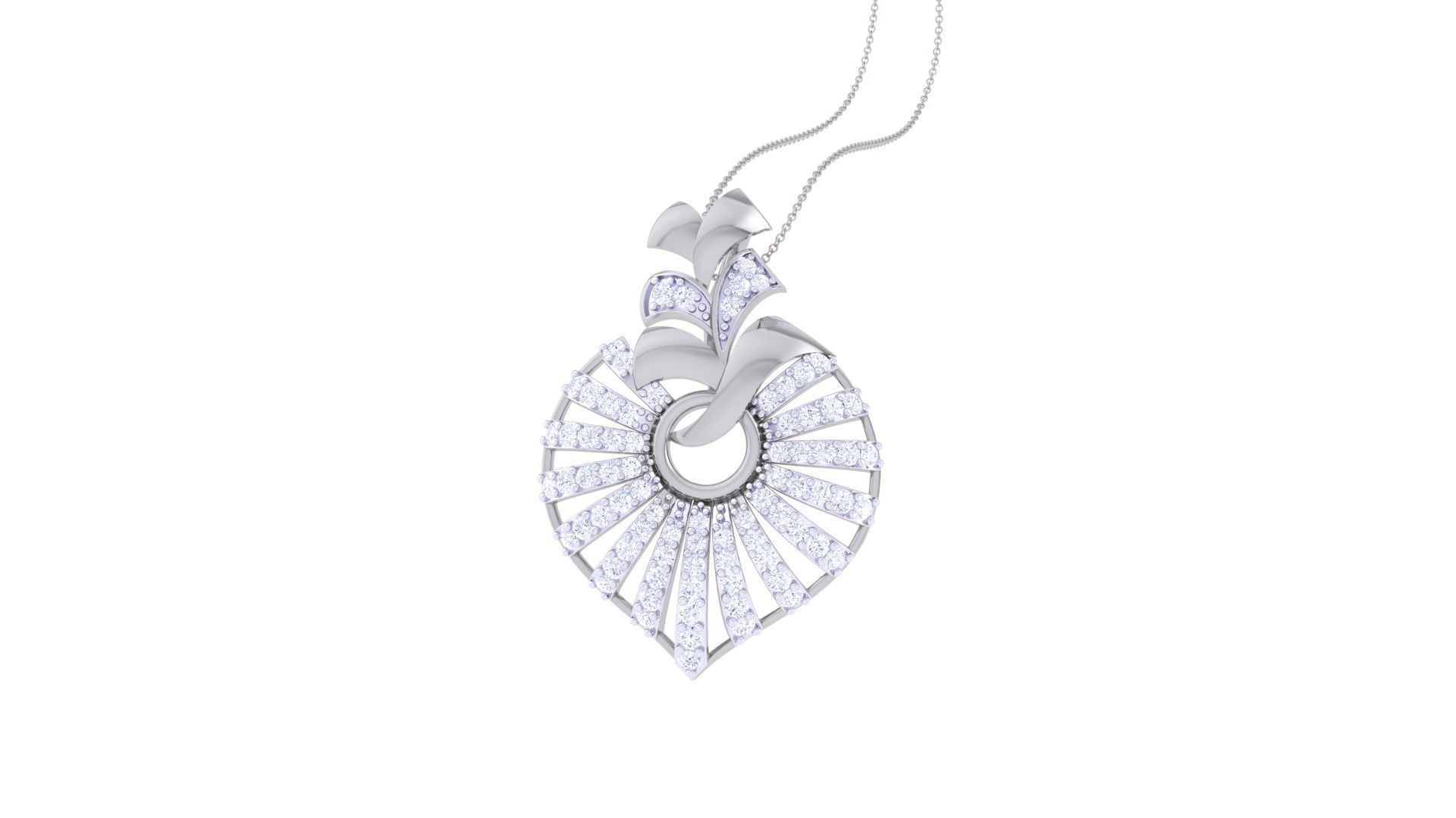 High Jewelry Pendant Earrings Set 3dm stl obj mtl gltf glb 3D print model_15