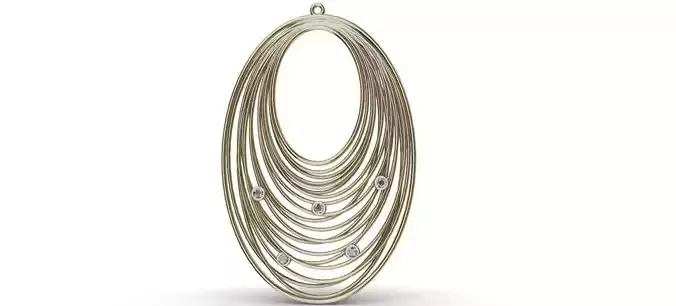Wire Earring or Pendant 3D print model