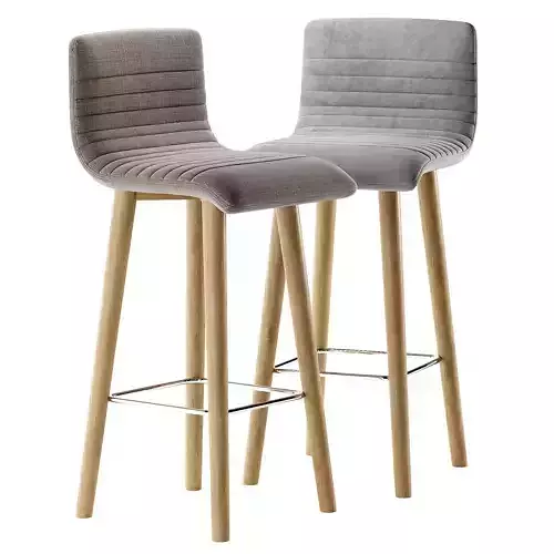 BAR STOOL LARA ECRU Low-poly 3D model