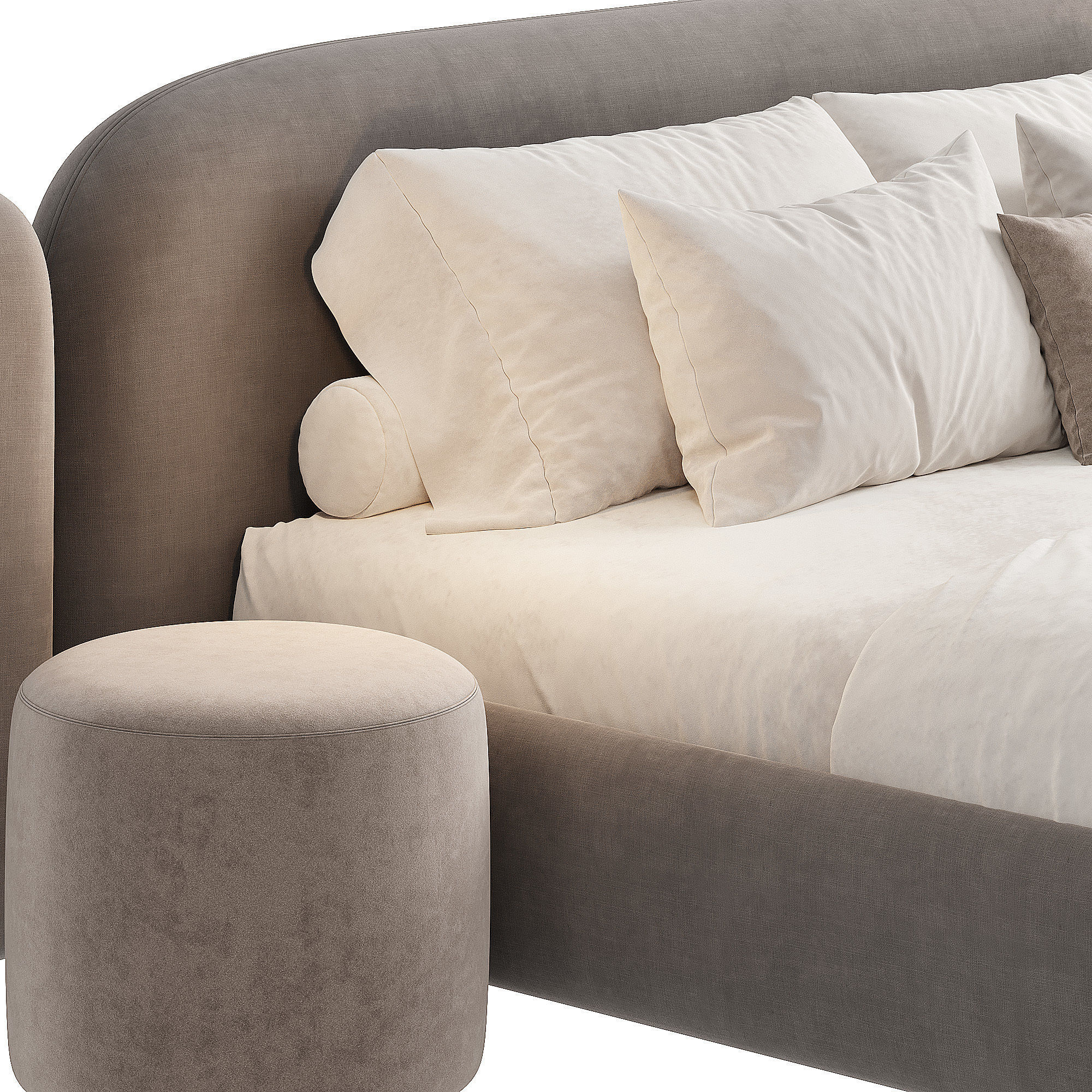 Vao bed Low-poly 3D model_3