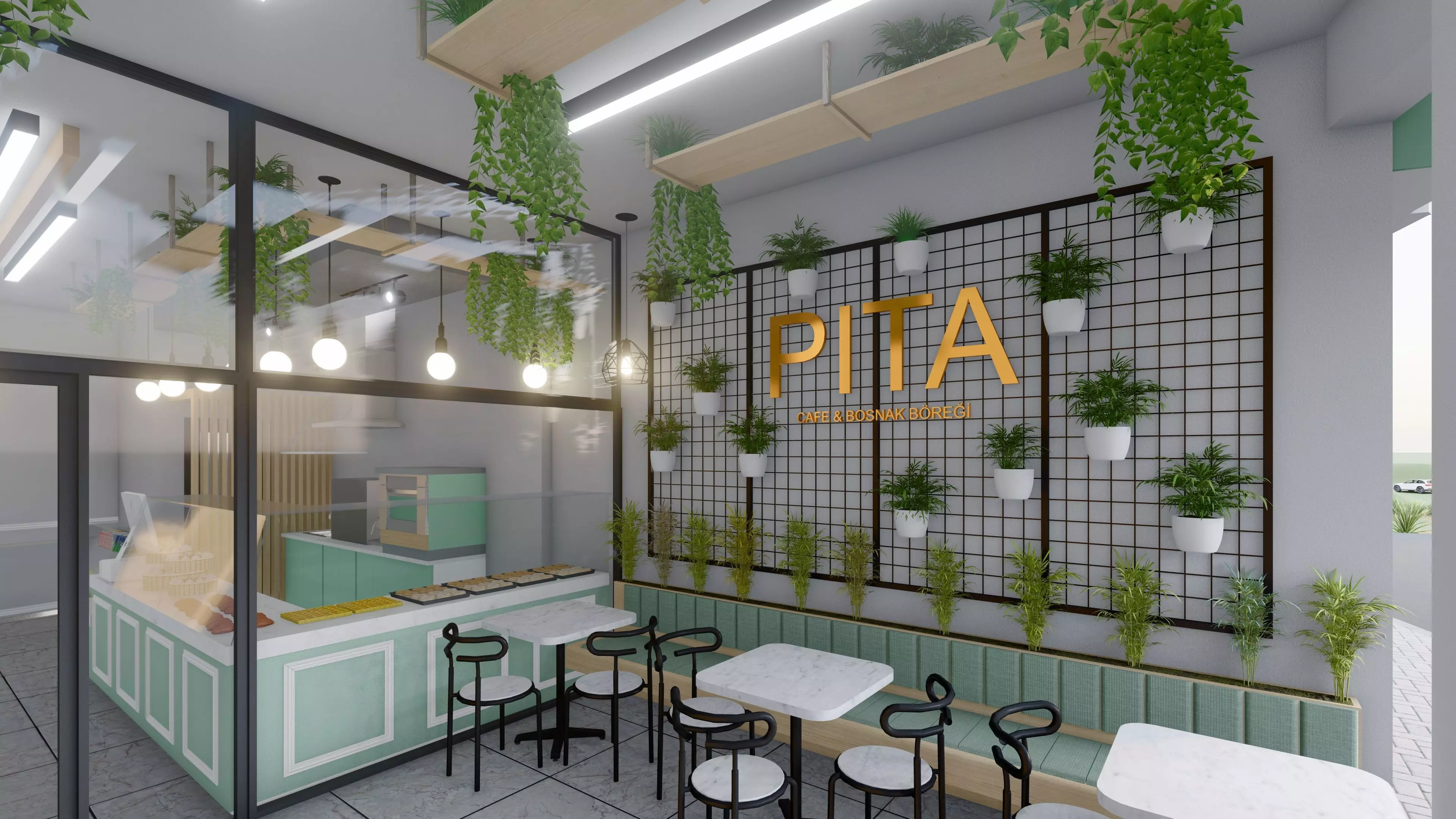 PITA CAFE DESIGN Low-poly 3D model_0
