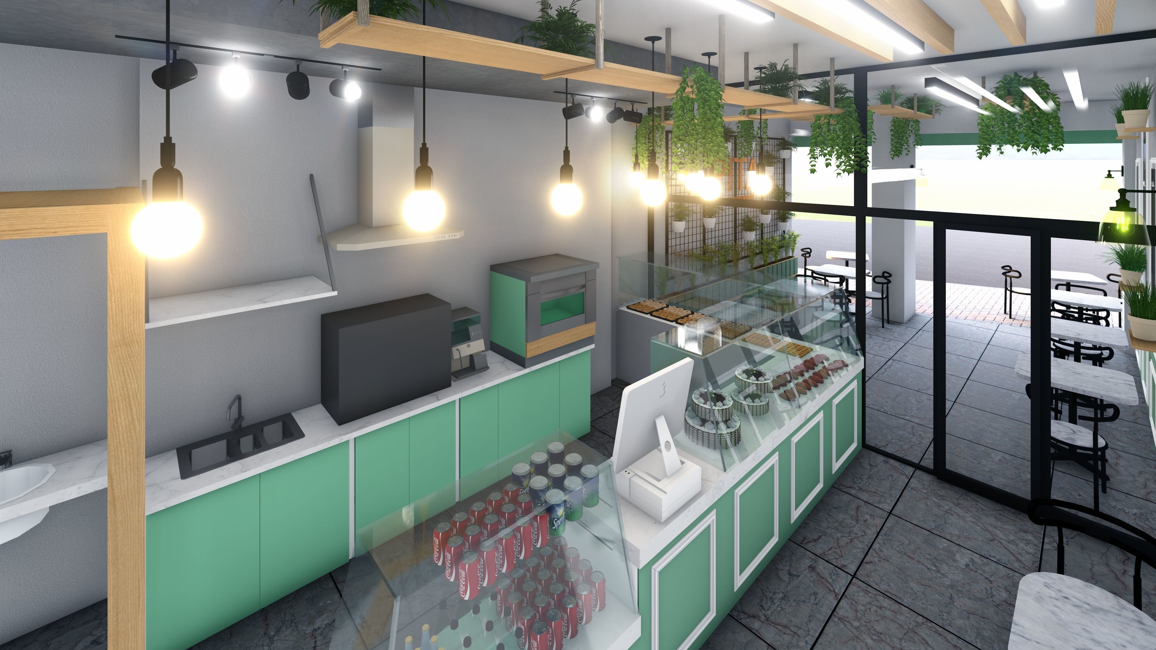 PITA CAFE DESIGN Low-poly 3D model_7