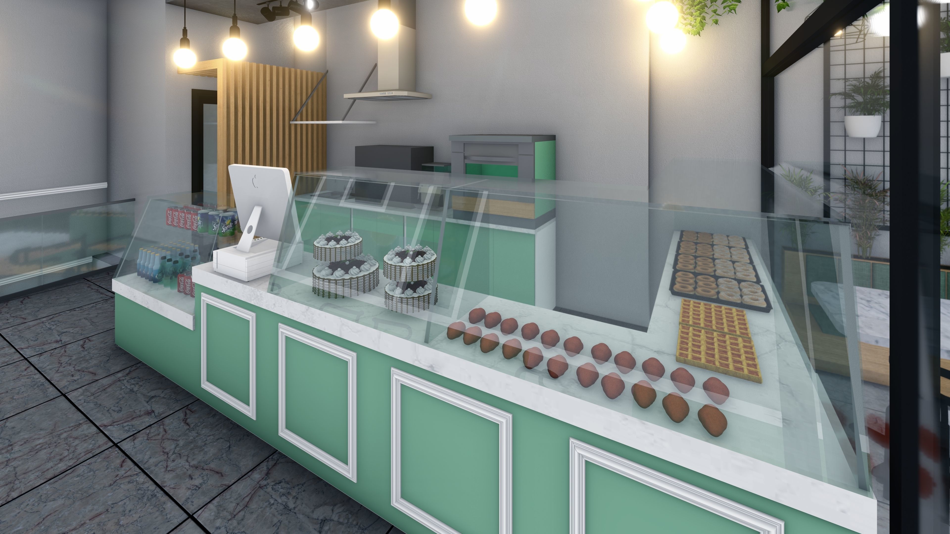 PITA CAFE DESIGN Low-poly 3D model_4