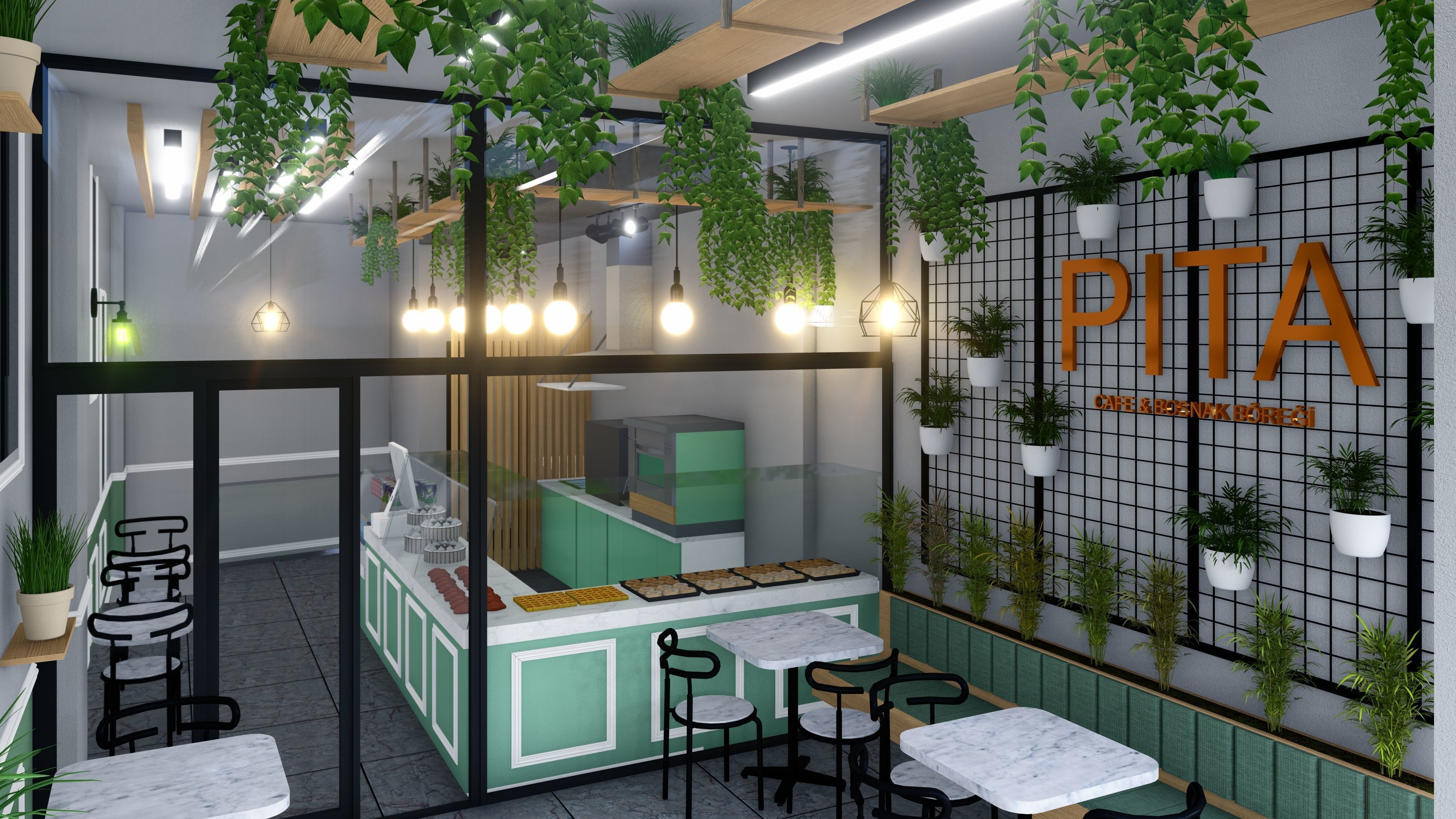 PITA CAFE DESIGN Low-poly 3D model_8