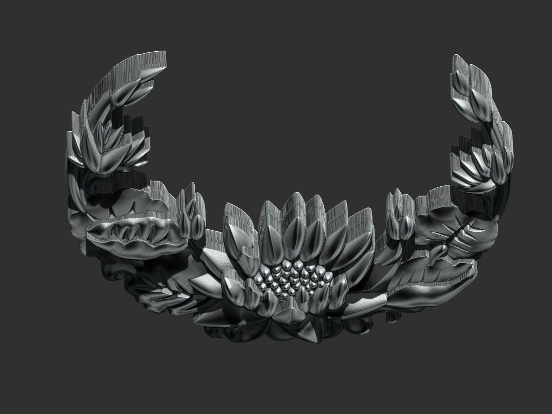 Lotus Flower Pendant 3D print model_15