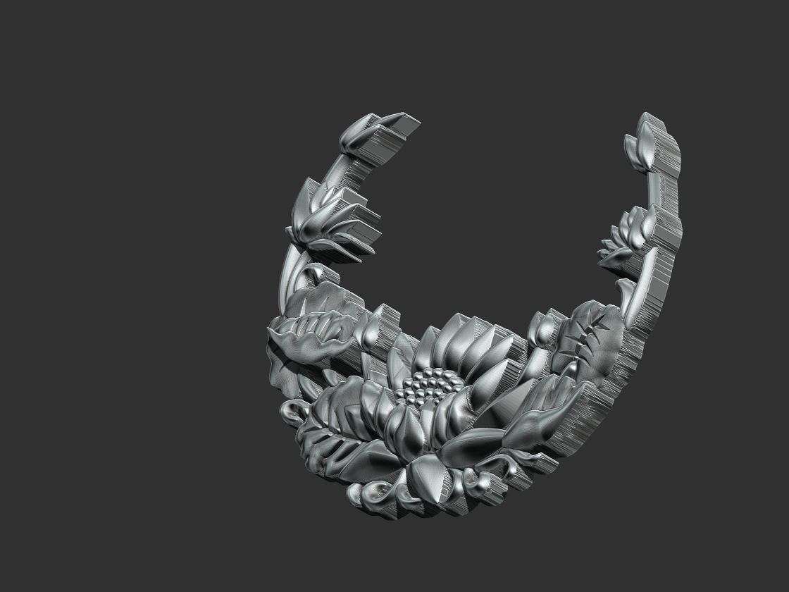 Lotus Flower Pendant 3D print model_17