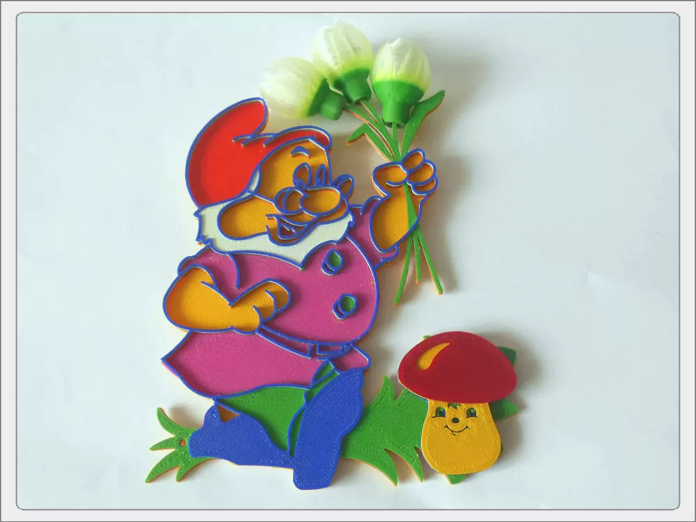 Lamp Happy Gnome Free 3D print model