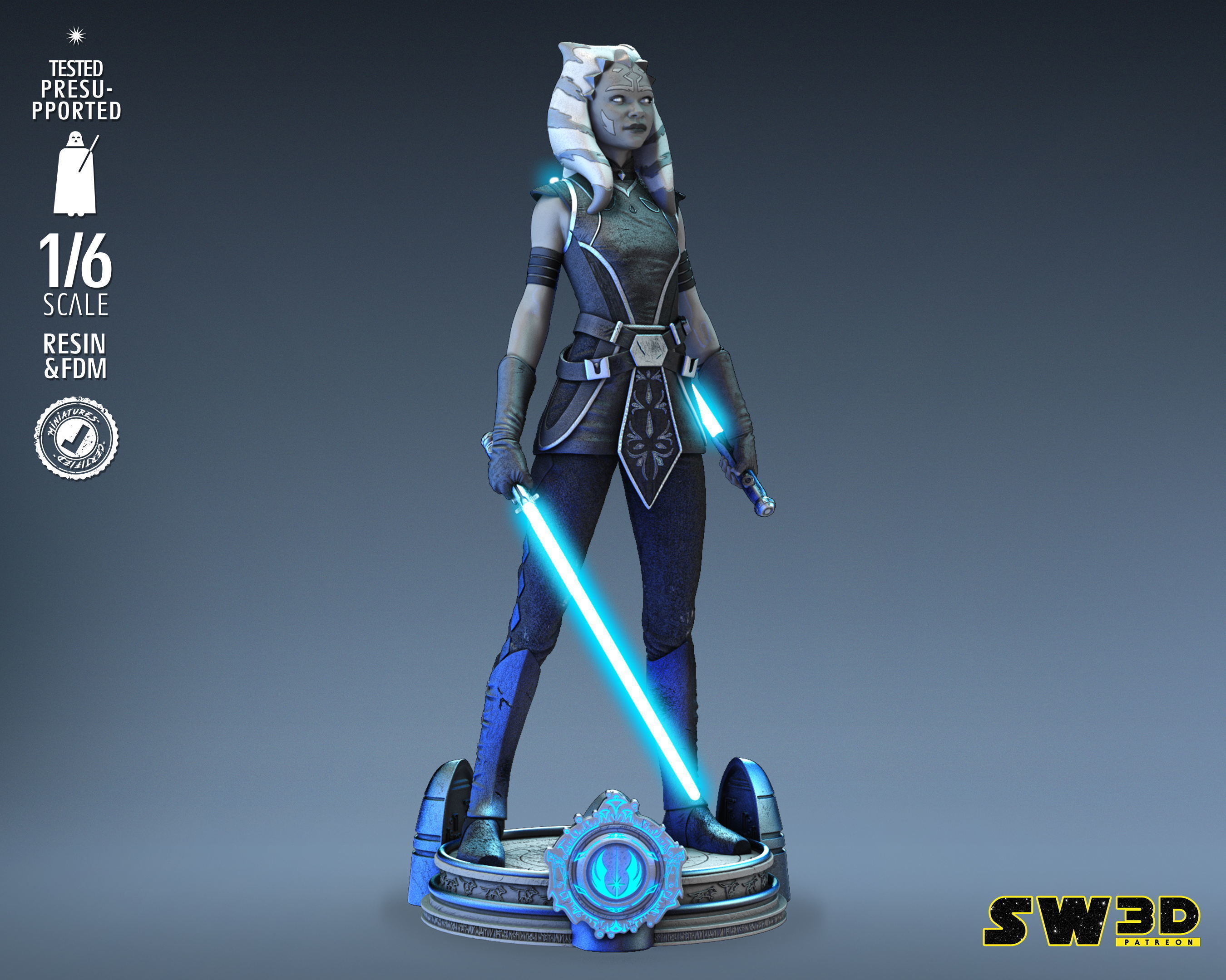 STAR WARS Ahsoka Tano Sculpture Tested for 3D printing 3D print model_21