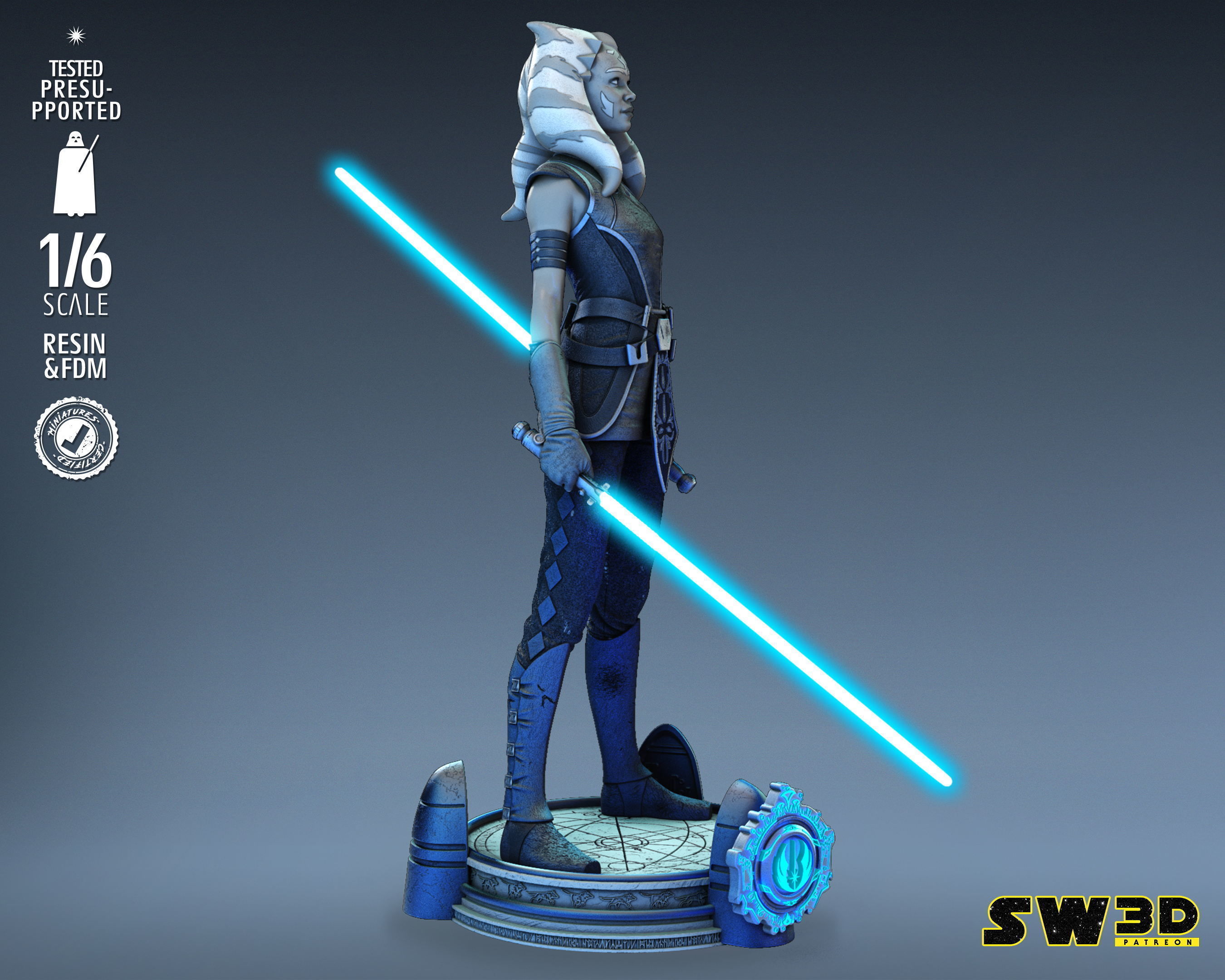 STAR WARS Ahsoka Tano Sculpture Tested for 3D printing 3D print model_29