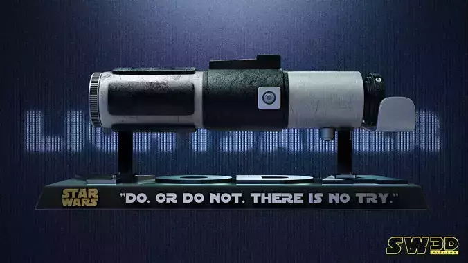 STAR WARS Yoda Ligthsaber Sculpture Tested for 3D printing