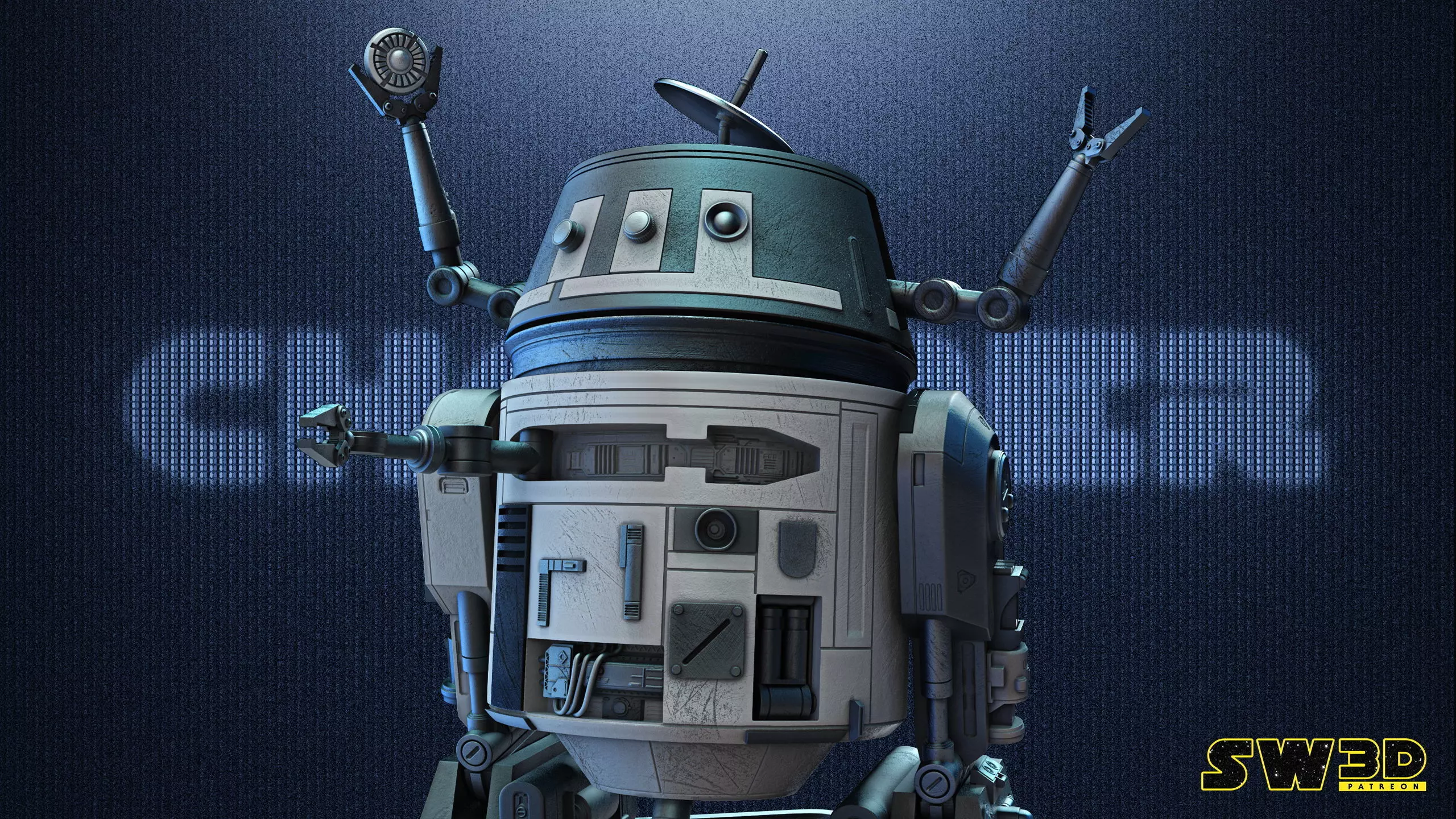 STAR WARS Chopper Sculpture Tested for 3D printing 3D print model_0