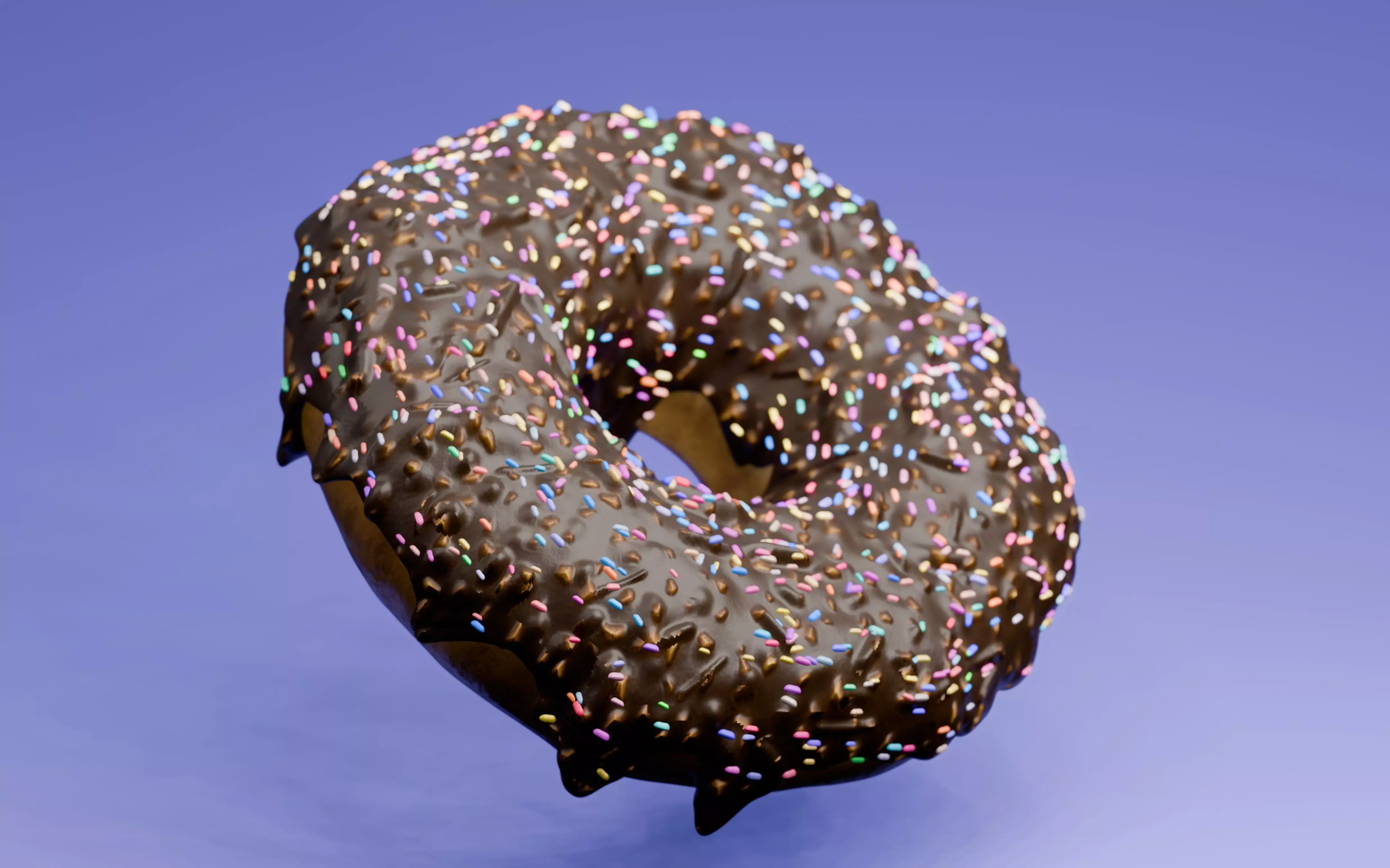 ponchik 3d blender 3d donut Low-poly 3D model