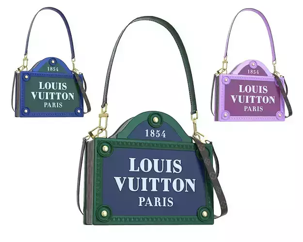 Louis Vuitton Petite Malle Bag M23496 Low-poly 3D model