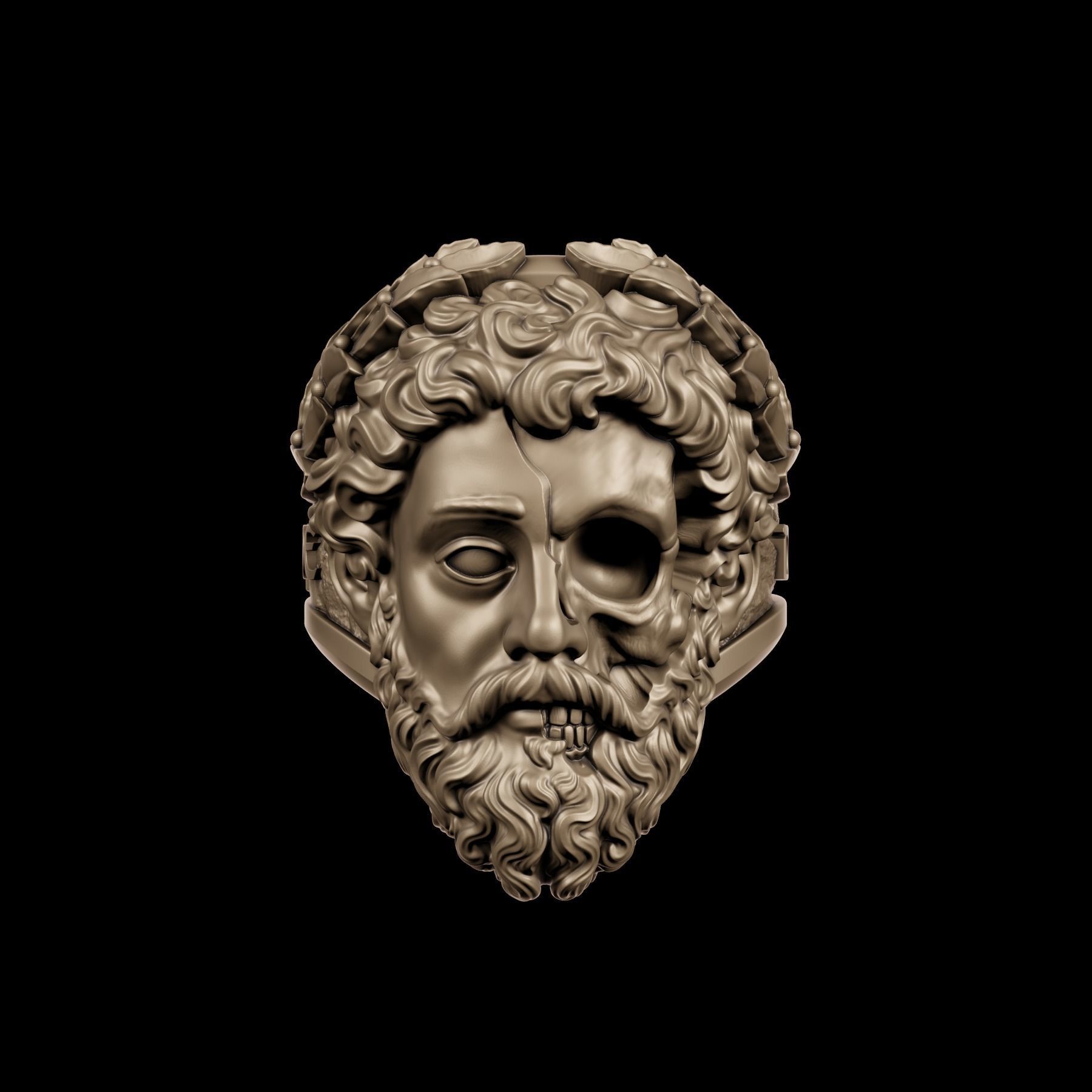 Carpe Diem Ring 3D print model_1