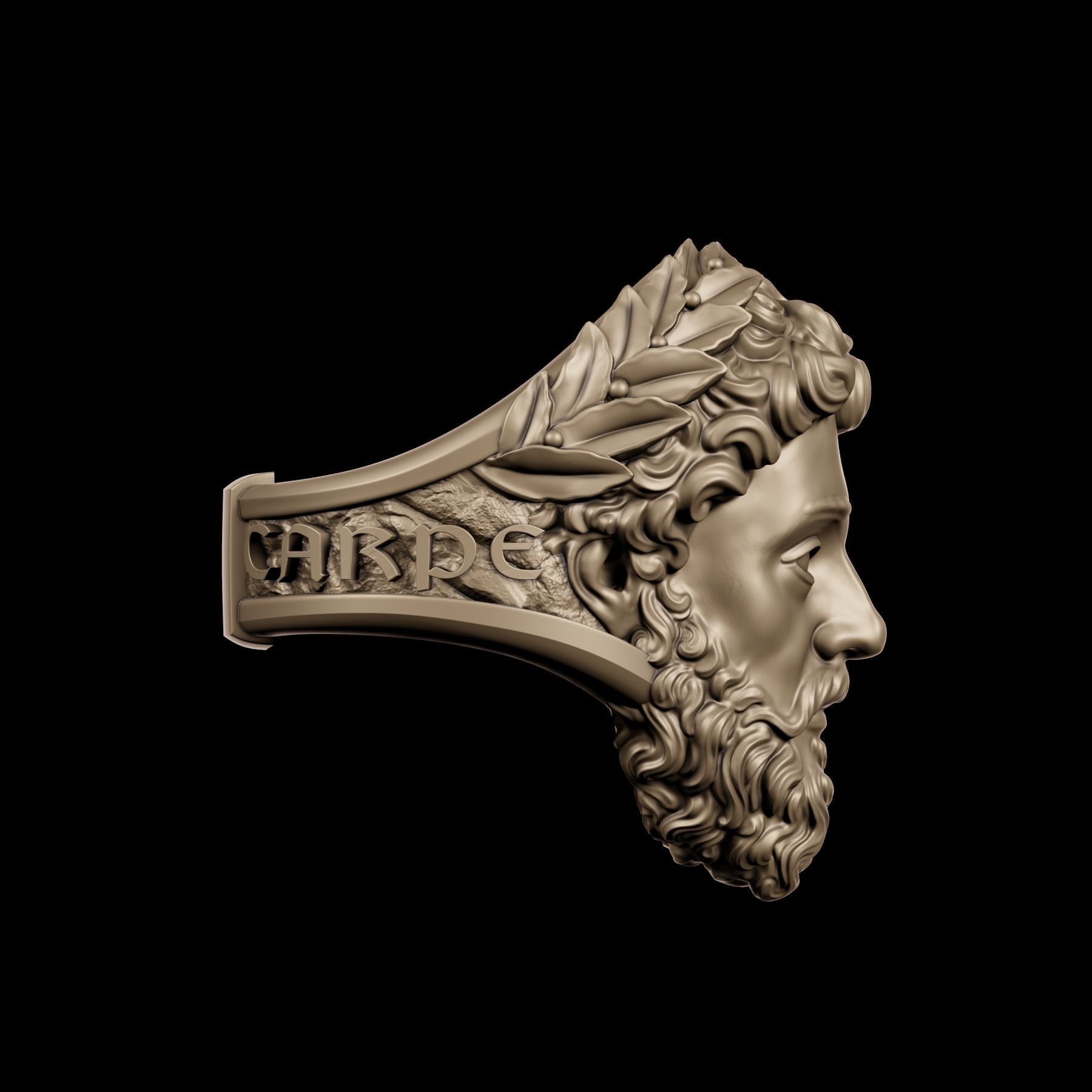 Carpe Diem Ring 3D print model_3