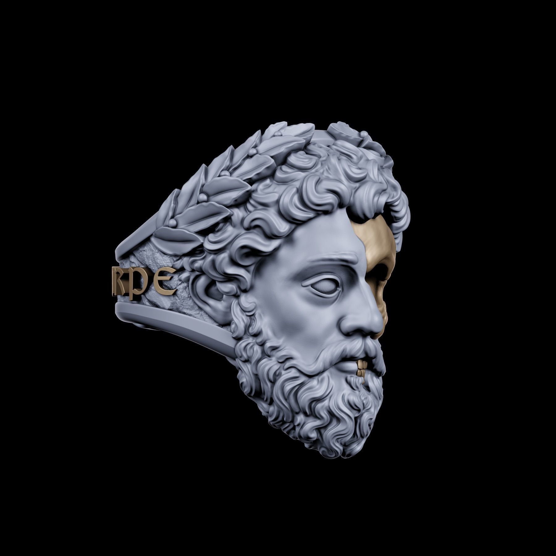 Carpe Diem Ring 3D print model_9