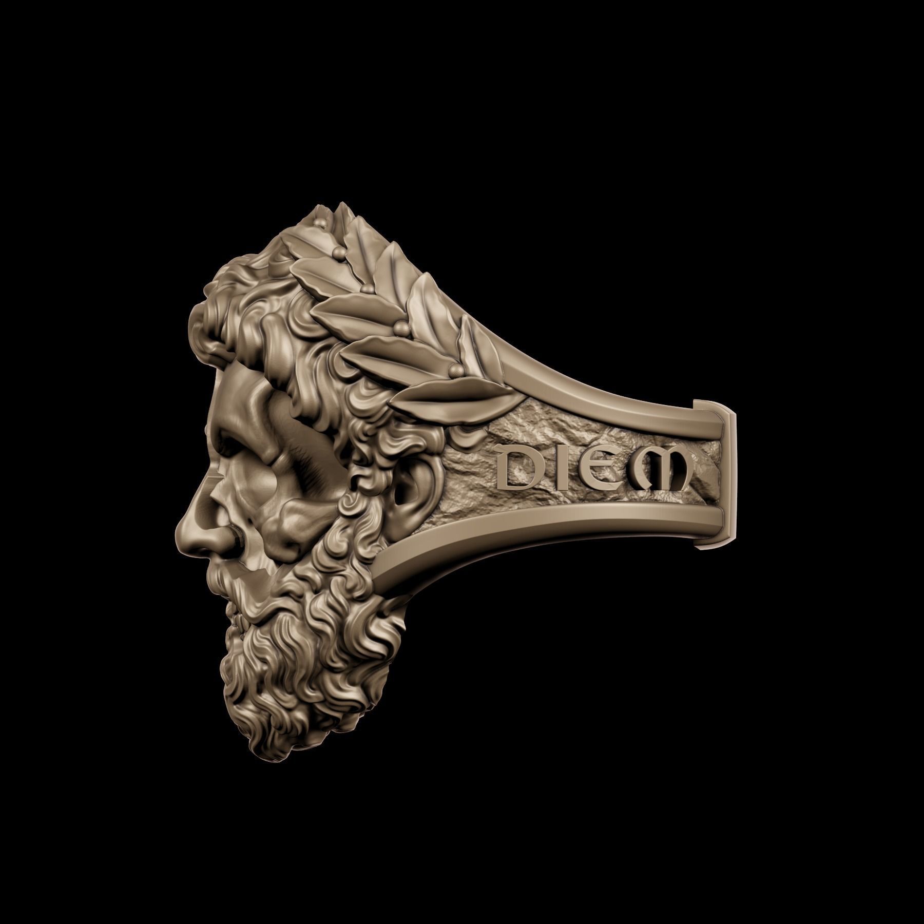 Carpe Diem Ring 3D print model_5