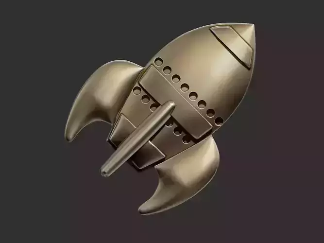 Rocket Relief Pendant 3D print model