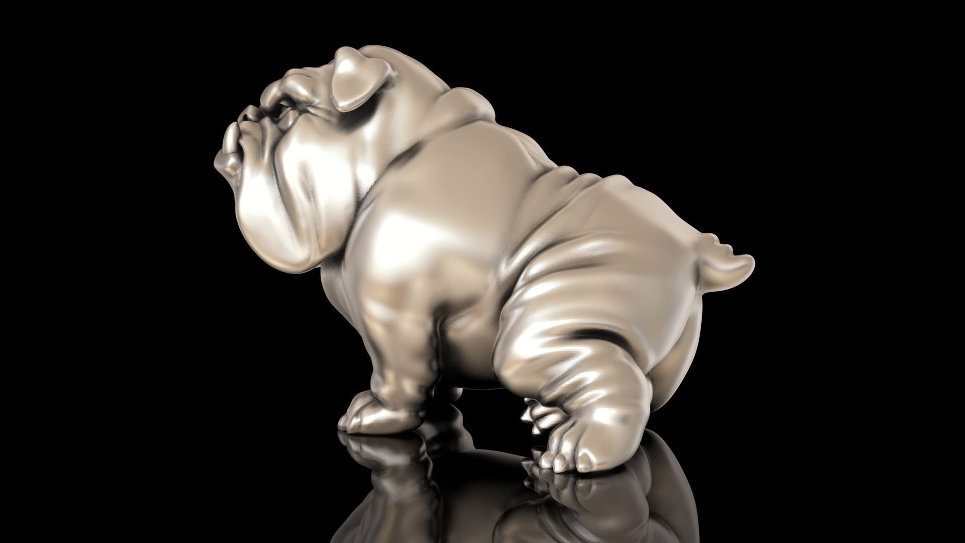 Bulldog hunting 3D print model_1