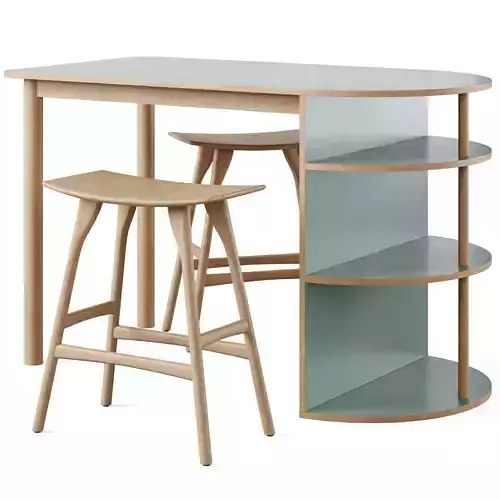 Osso counter stool and bar table Quillan by LA REDOUTE