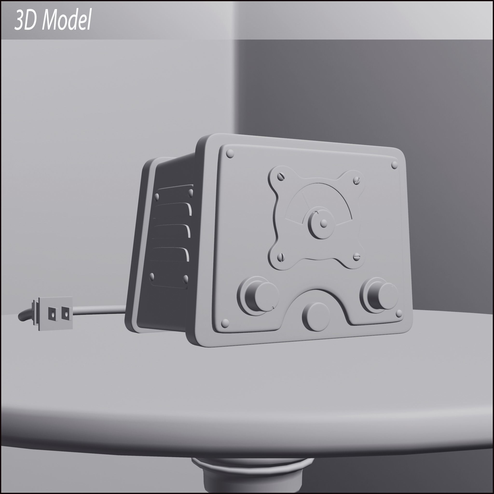 Radio Low-poly 3D model_1