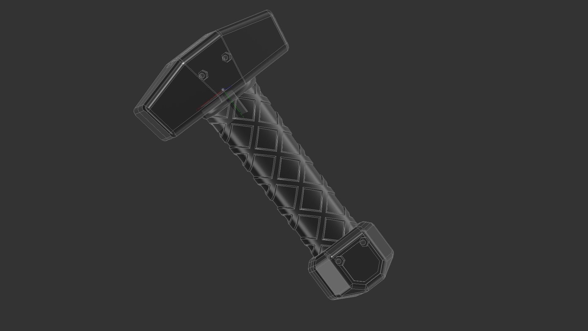 Mjolnir-Inspired Flogger Handle 3D Printable Model STL 3D print model_1