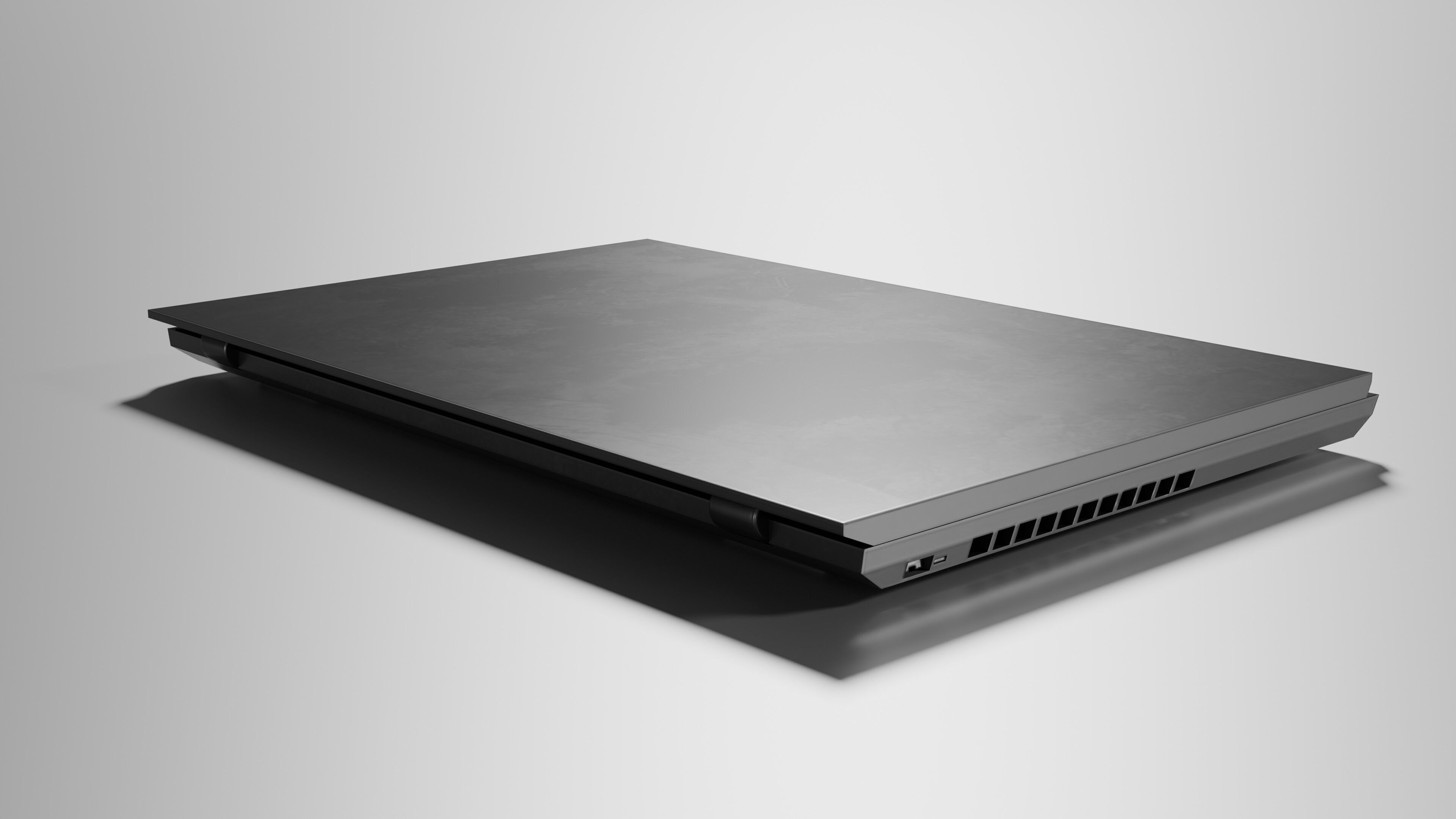 Old Laptop Low-poly 3D model_7