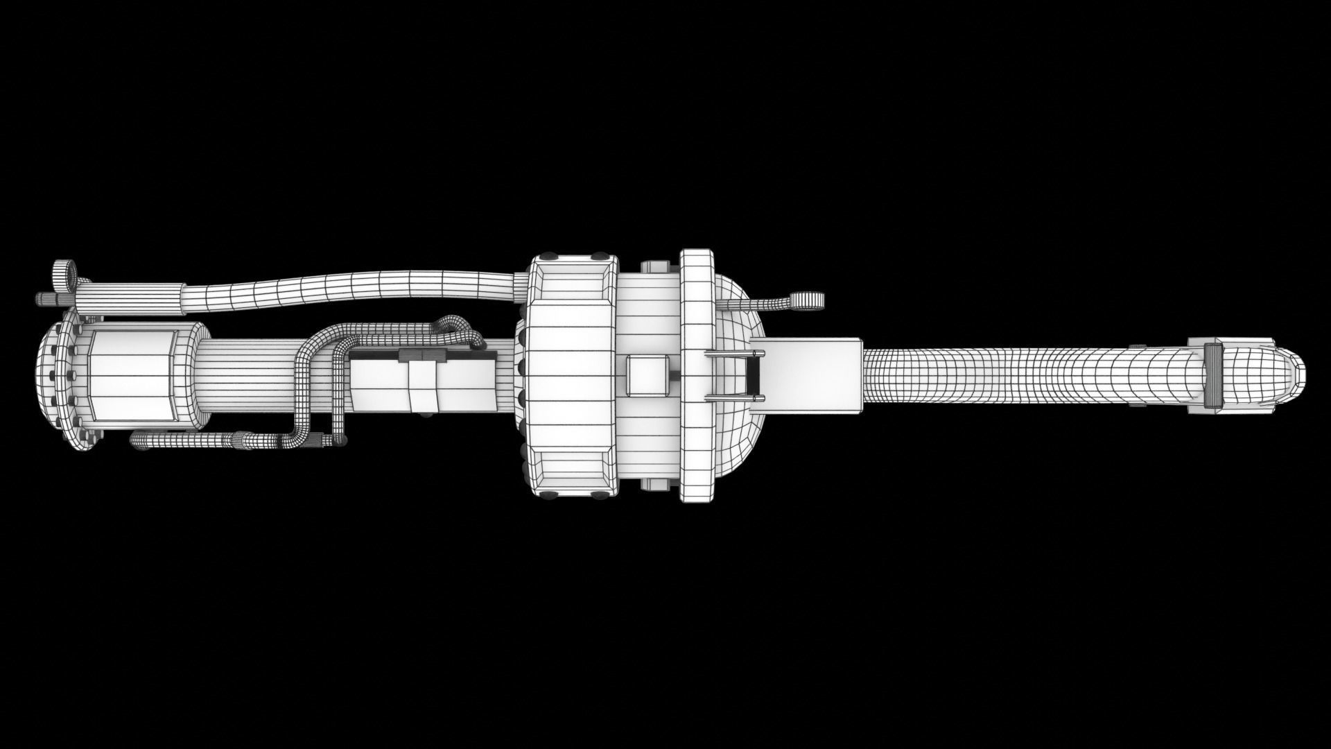 Alien Pulse Rifle Free low-poly 3D model_6