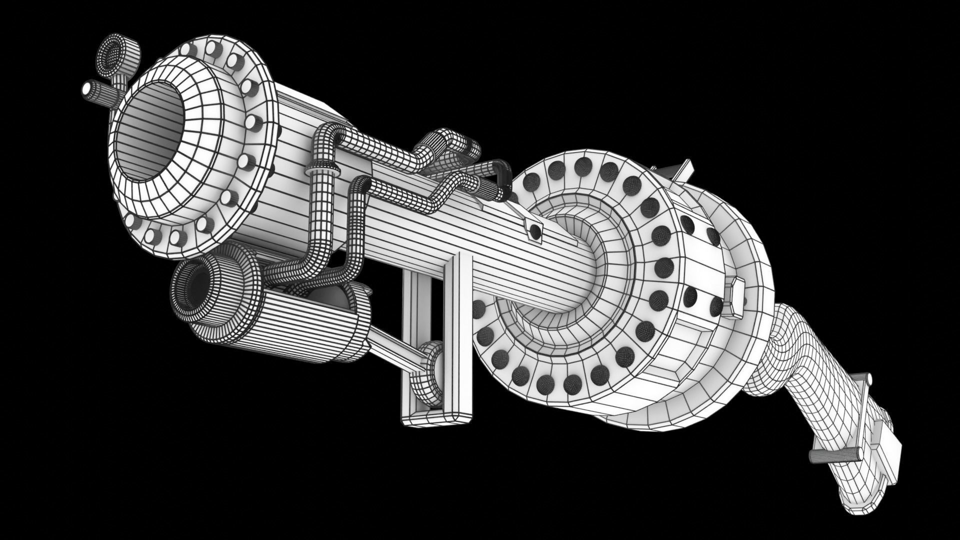 Alien Pulse Rifle Free low-poly 3D model_1