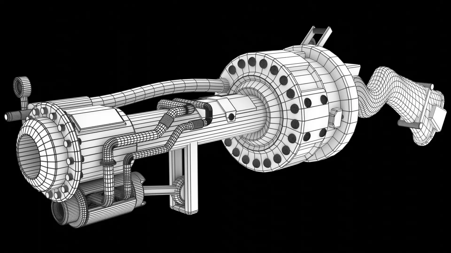 Alien Pulse Rifle Free low-poly 3D model_0
