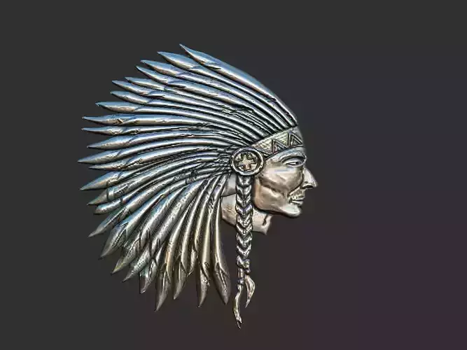 Indian Profile Pendant 3D print model