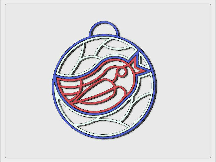 Christmas bird Free 3D print model_4