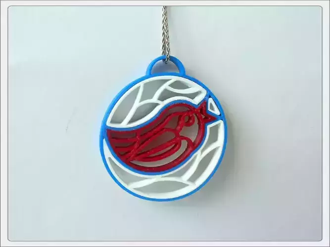 Christmas bird Free 3D print model