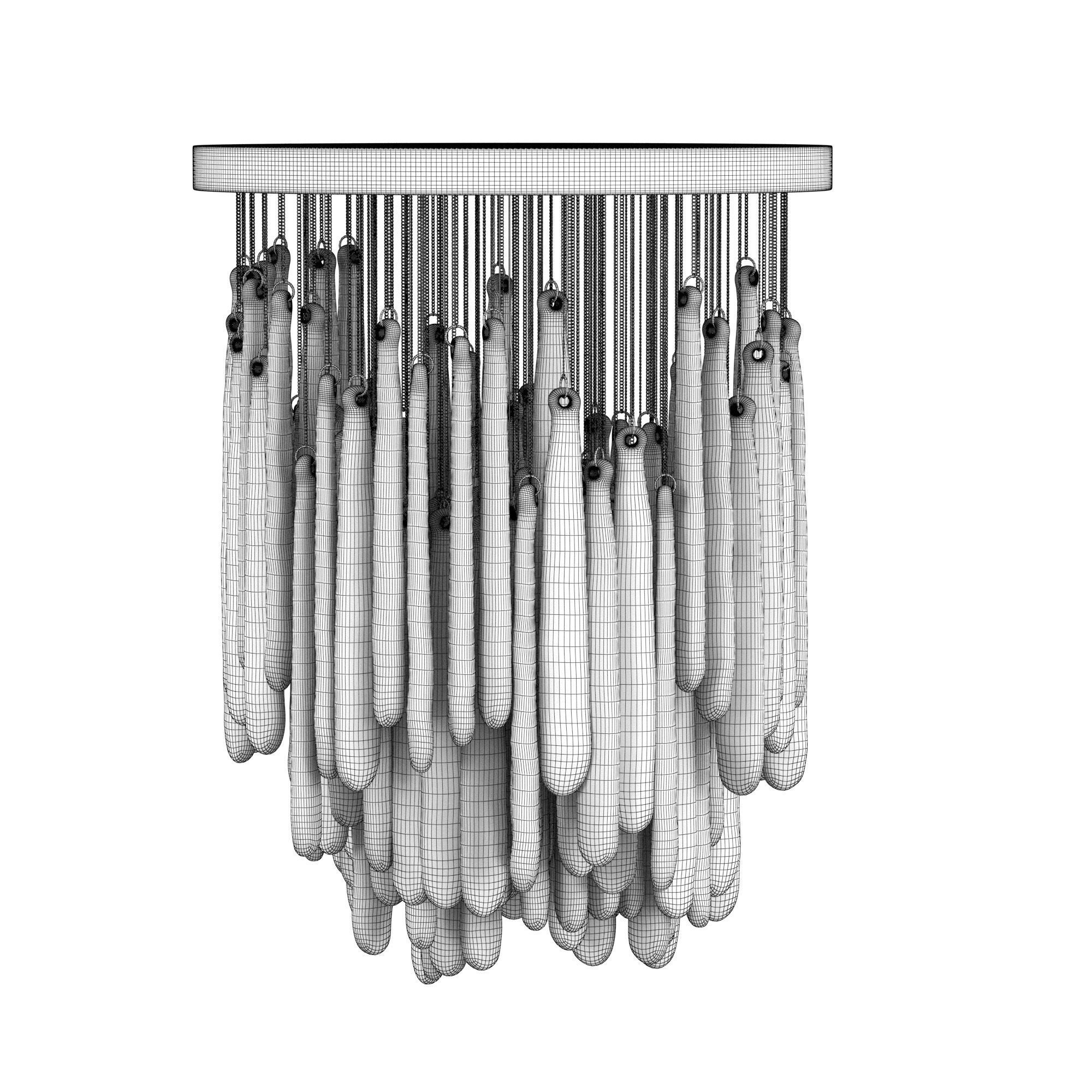 Italian Murano Chandelier 3D model_3