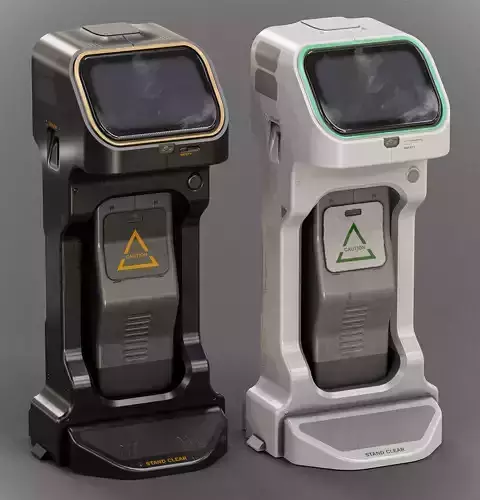 Sci-fi Console Station V3 PBR Low-poly 3D model