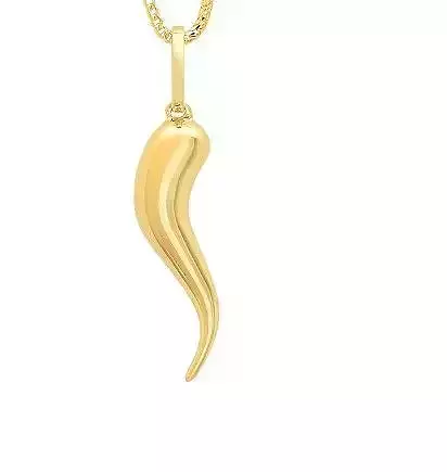 Italian Horn Pendant charm necklace jewelry 3D print model Italian Horn Pendant charm necklace jewelry 3D print model