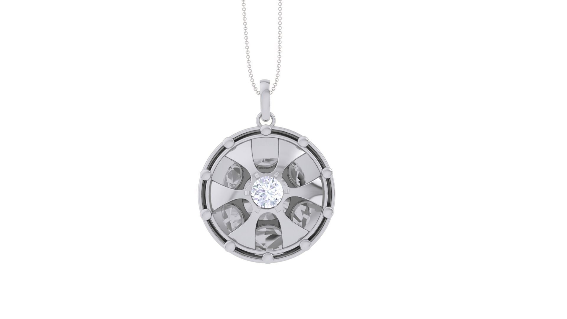 High Jewelry Pendant Earrings Set 3dm stl obj mtl gltf glb 3D print model_22